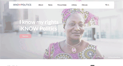 Desktop Screenshot of iknowpolitics.org